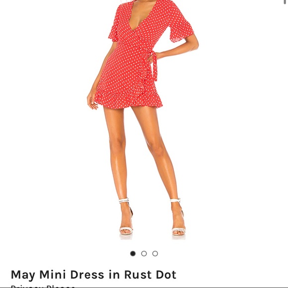 Revolve May mini dress in rose dot - Picture 6 of 7